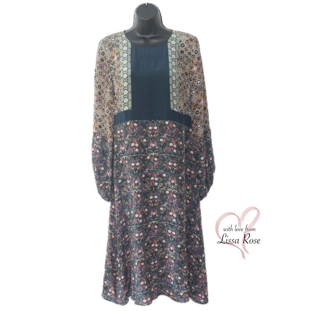 Marana Silk Peasant Dress (Anthropologie)
